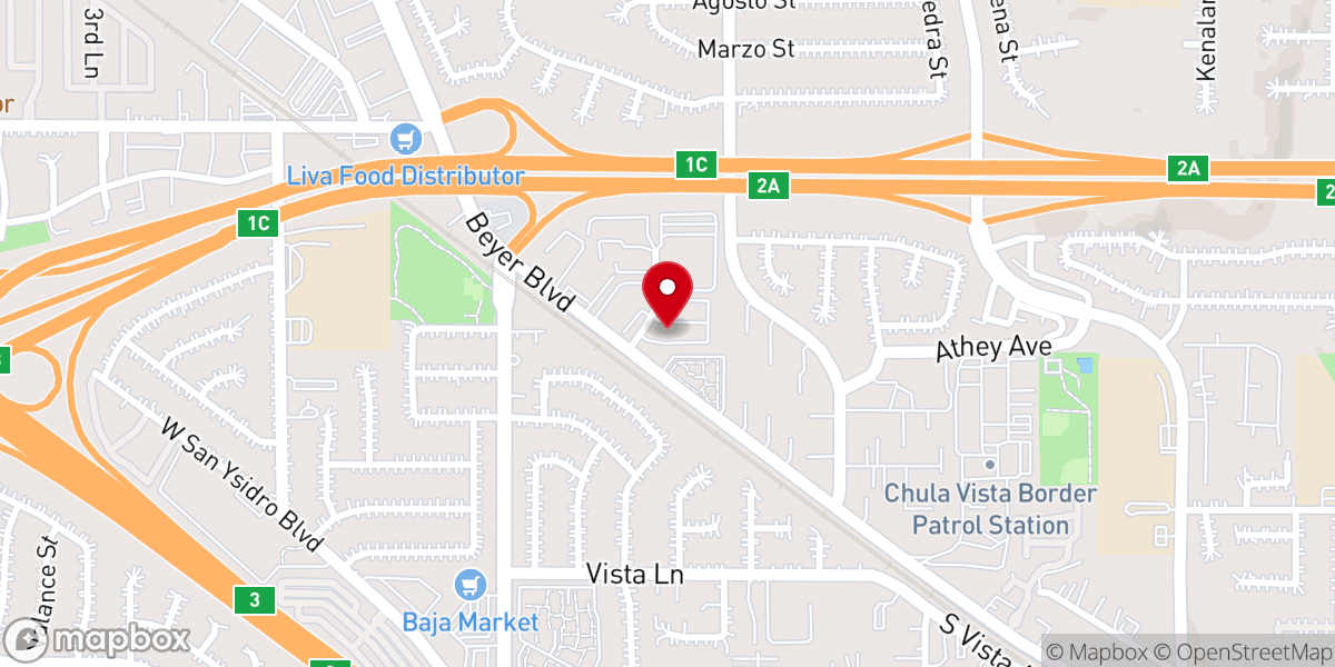 Map showing location of Iglesia Cristocentro San Diego