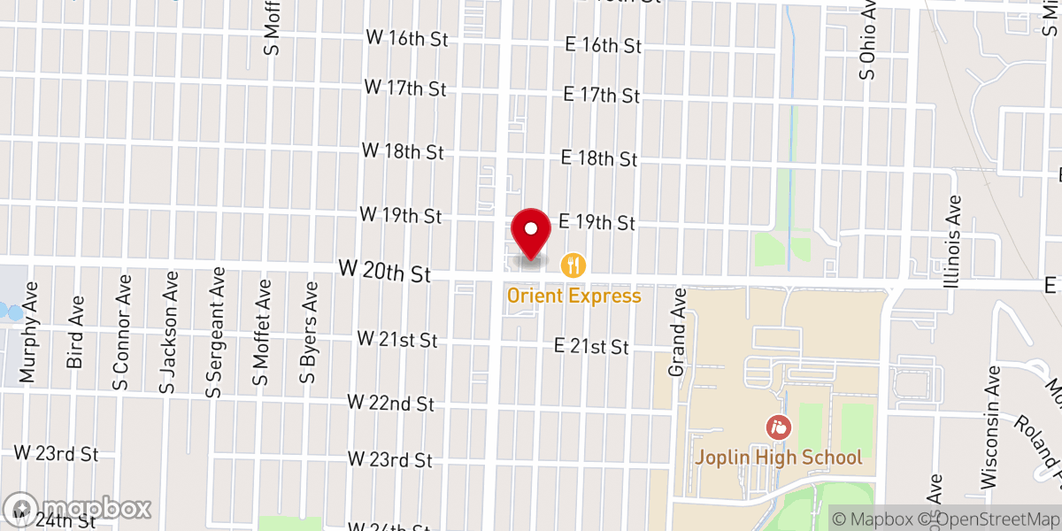 Map showing location of Bethany Presbyterian Church