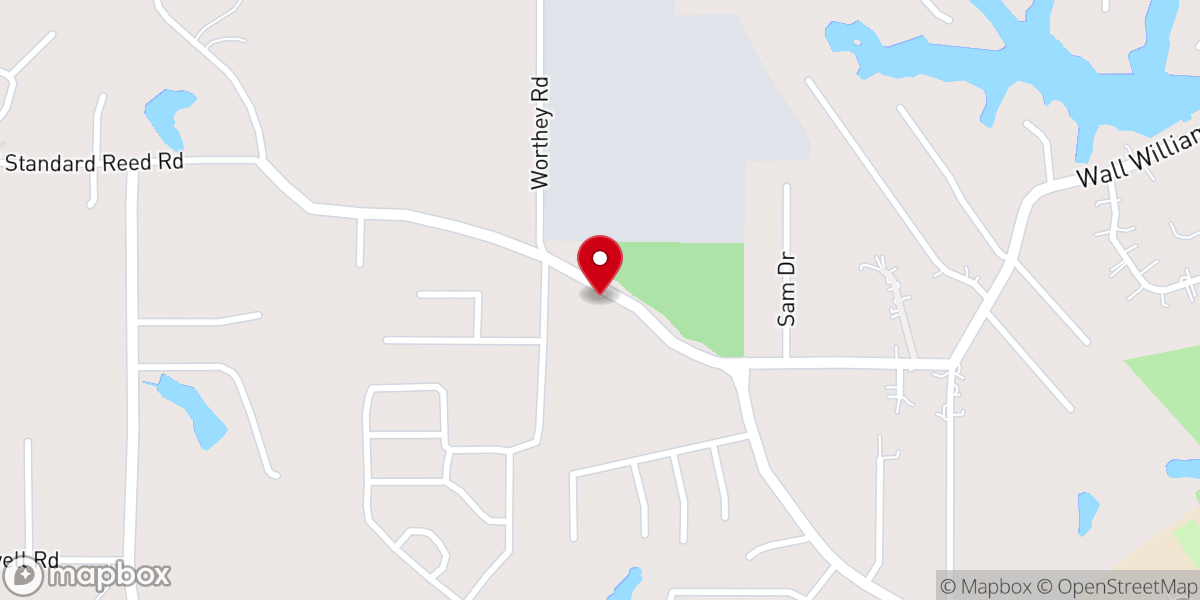 Map showing location of Good Hope Baptist Church