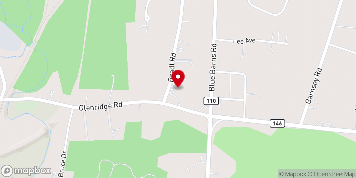 Map showing location of Faith Baptist Church