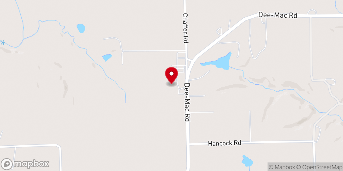 Map showing location of New Castle Bible Church