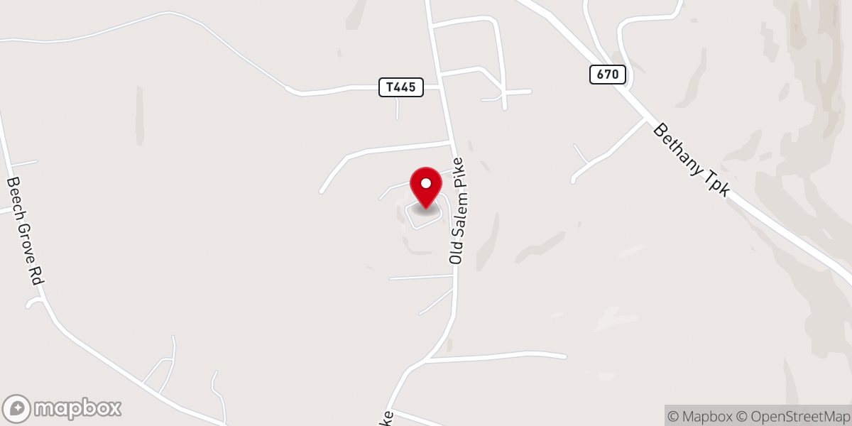 Map showing location of Crosspoint Bible Church
