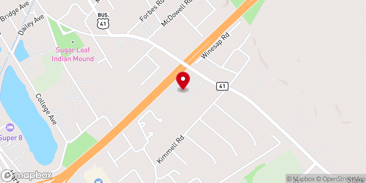 Map showing location of First Baptist Church