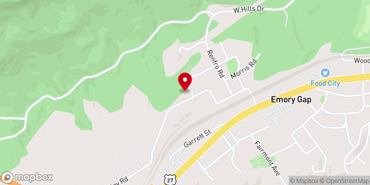 Map showing location of Williams Chapel