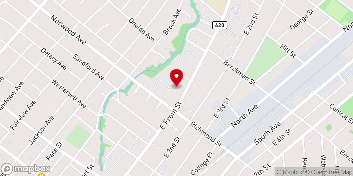 Map showing location of United Presbyterian Church of Plainfield