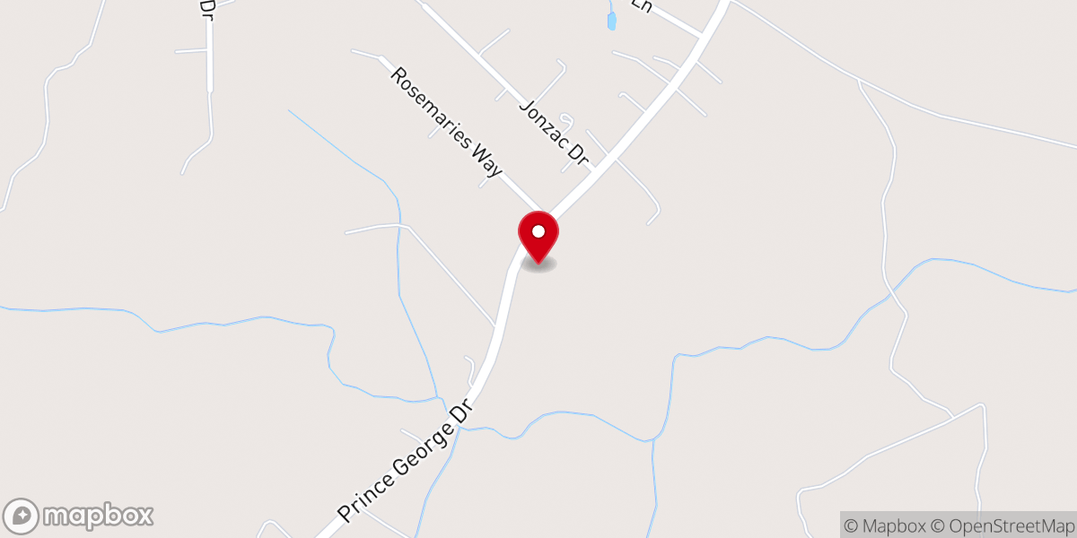 Map showing location of Oakland Baptist Church