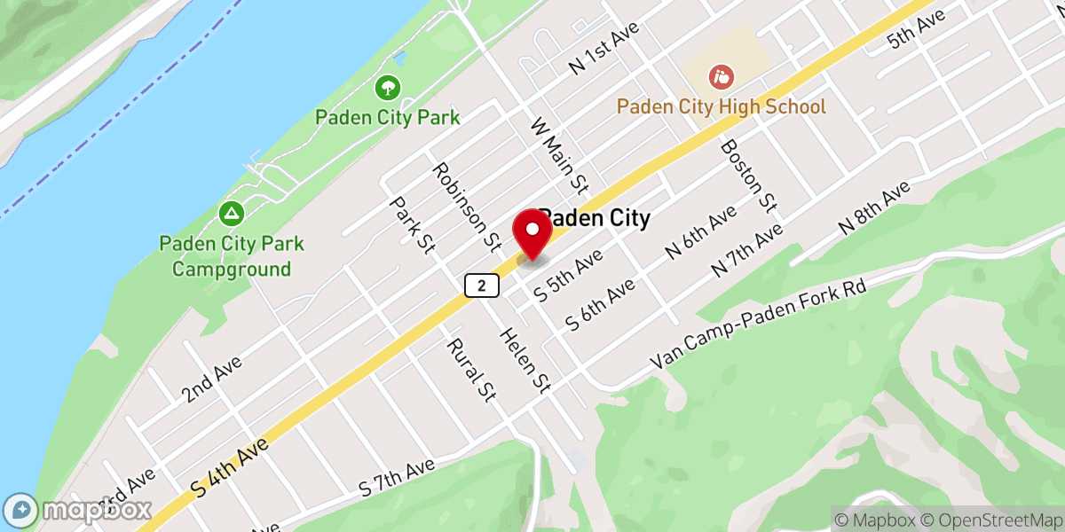 Map showing location of St Paul United Methodist Church