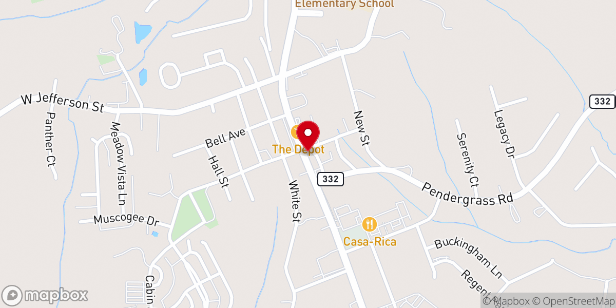Map showing location of Center Methodist Church