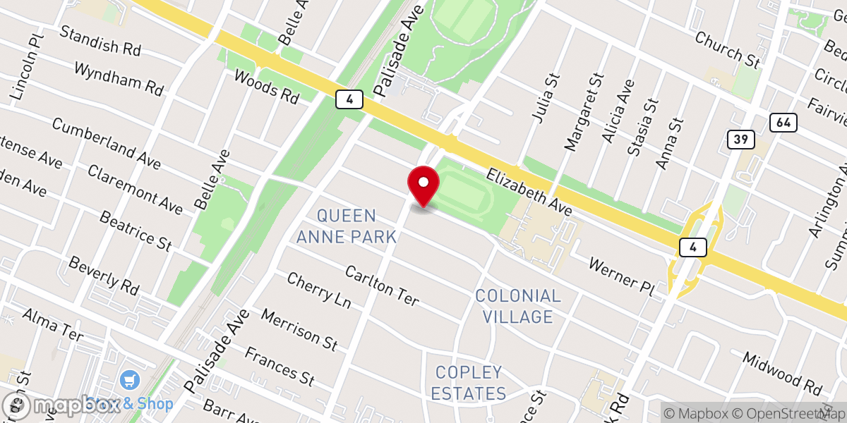 Map showing location of Congregation Zichron Mordechai Inc