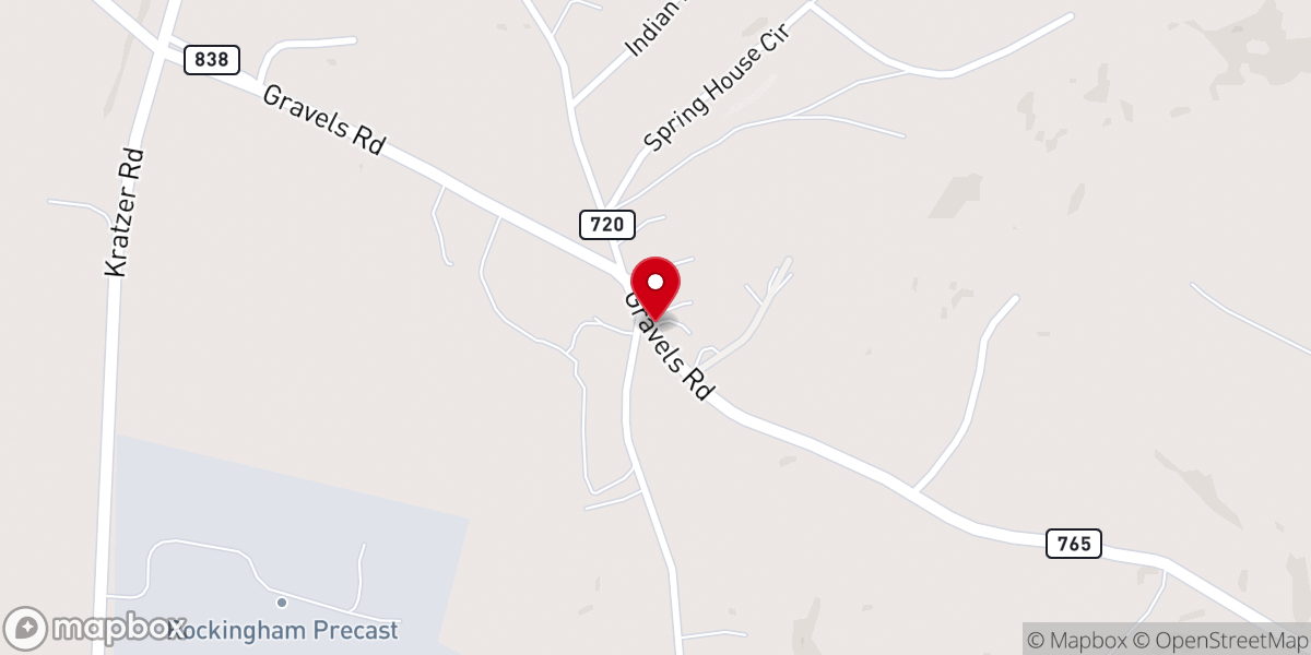 Map showing location of Bethany Church