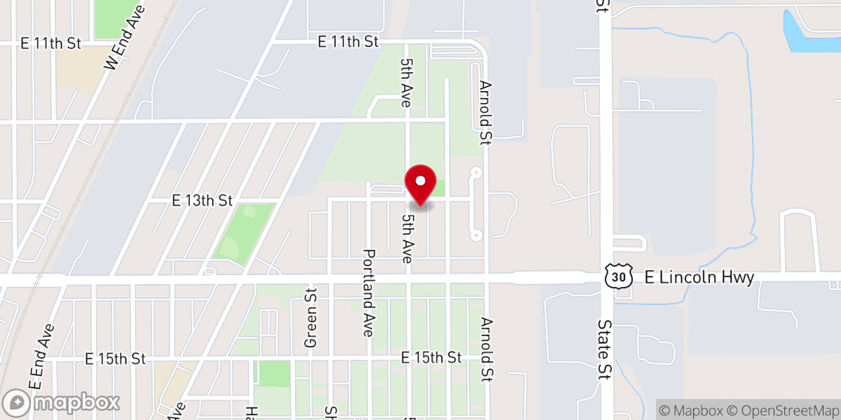 Map showing location of Saint Bethel Baptist Church