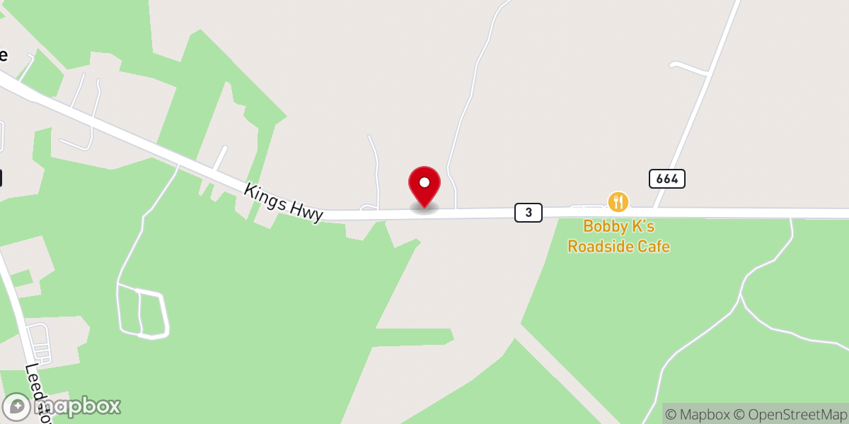 Map showing location of New Hope Baptist Bible Church