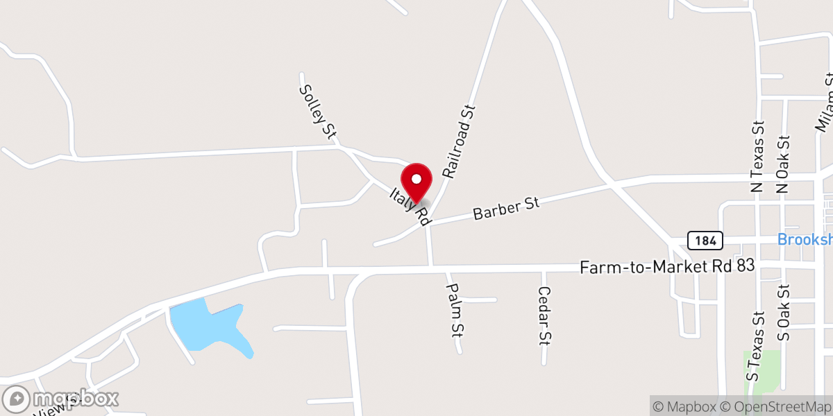 Map showing location of East Mayfield Baptist