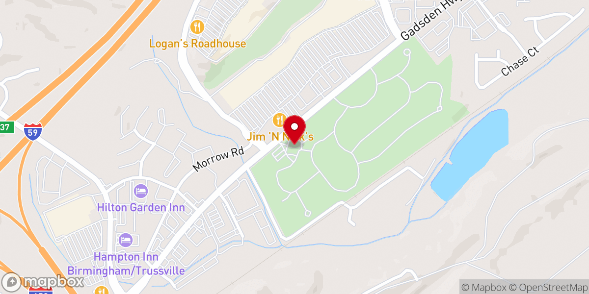 Map showing location of Jefferson Memorial Trussville, Al