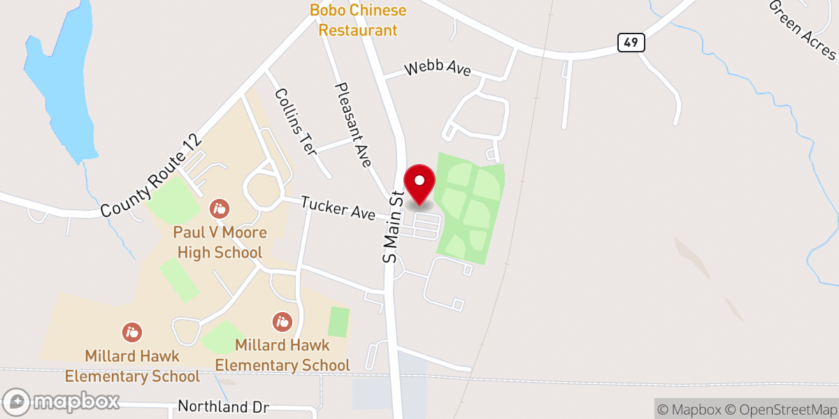 Map showing location of Divine Mercy Catholic Church