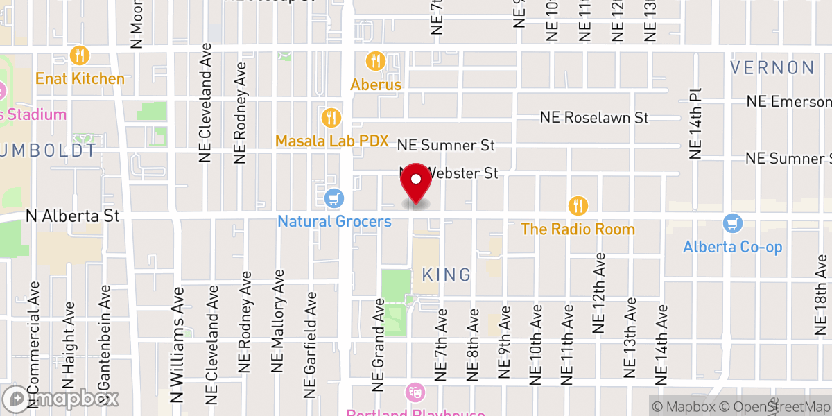 Map showing location of Portland Metro Assembly of God