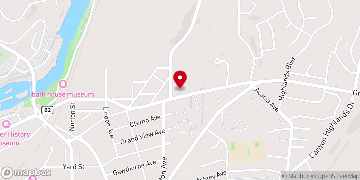Map showing location of Oroville Fellowship