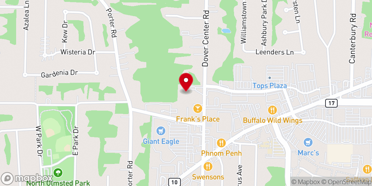 Map showing location of Grace Church of North Olmsted