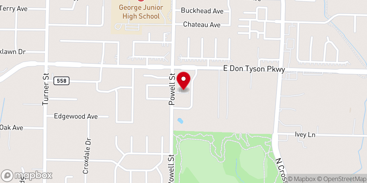 Map showing location of Springdale Church of God