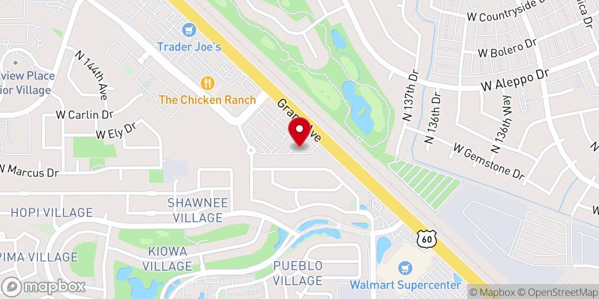 Map showing location of Hillview Baptist Church