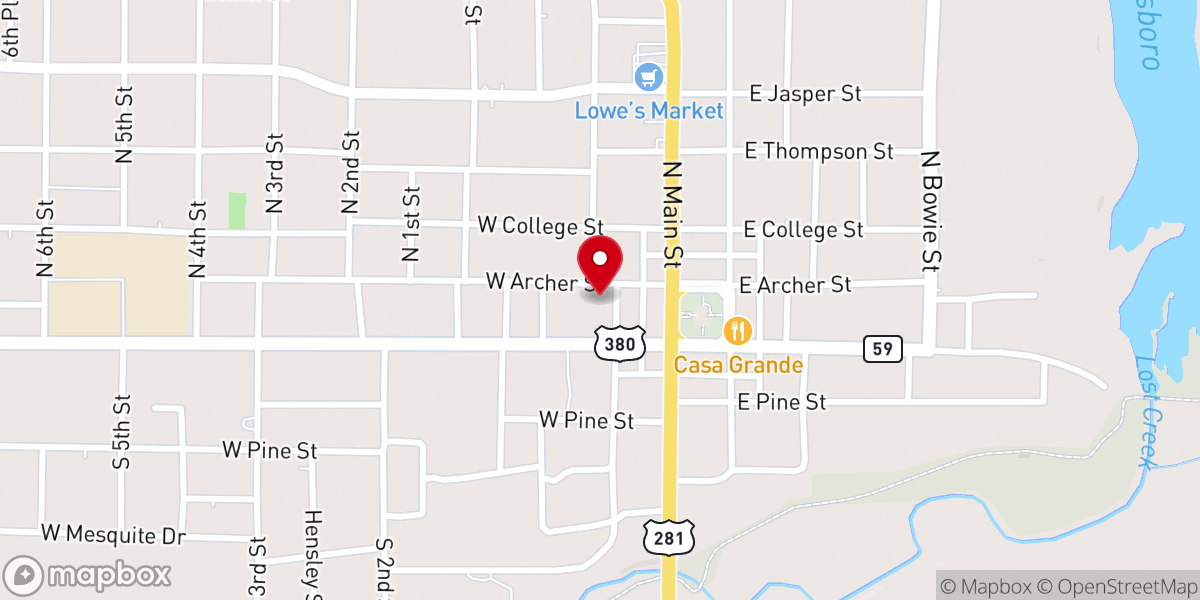 Map showing location of Jacksboro Parish