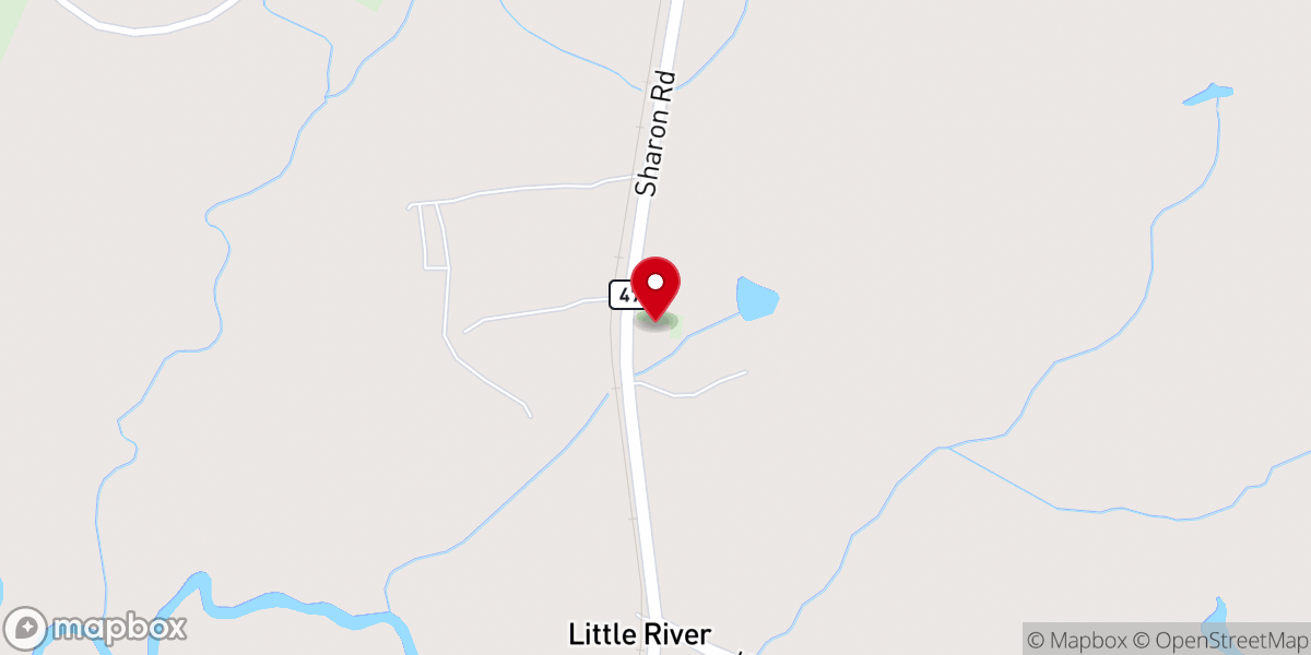 Map showing location of Booker Chapel Baptist Church