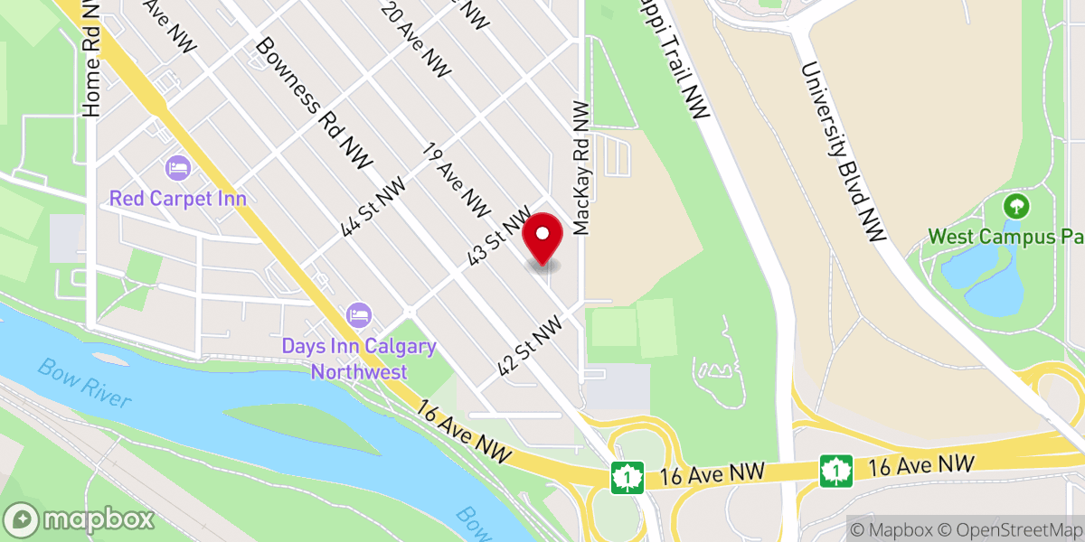 Map showing location of Western Baptist Church
