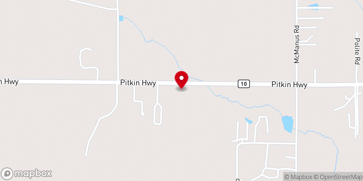 Map showing location of Pine Island Church