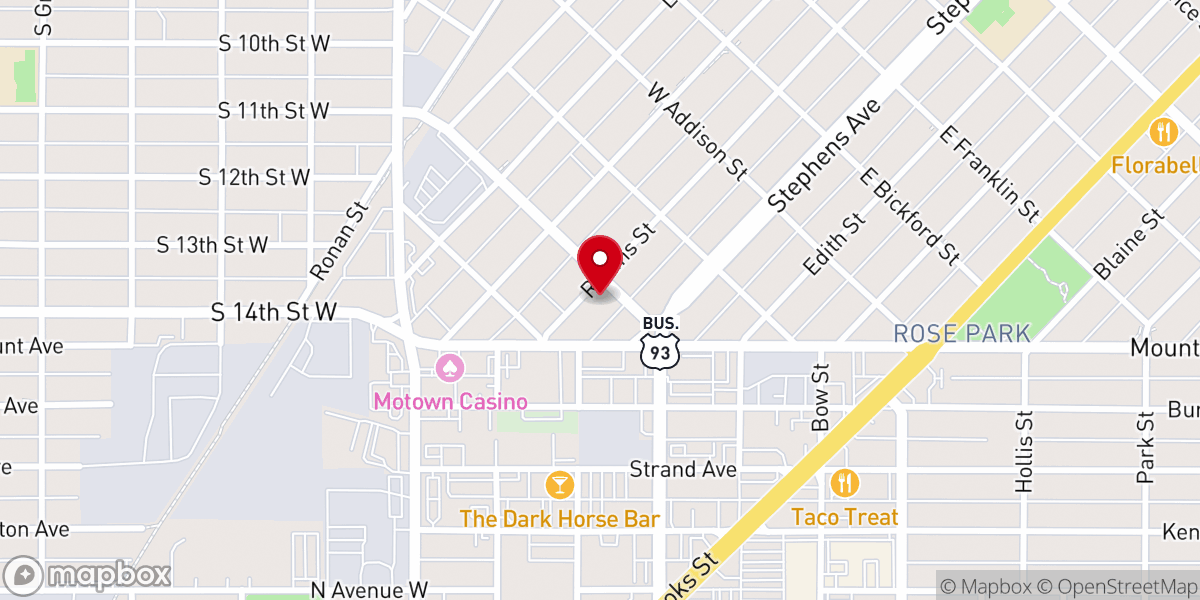 Map showing location of Open Door Baptist Church