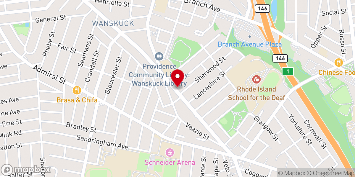 Map showing location of Alpha and Omega Deaf Church