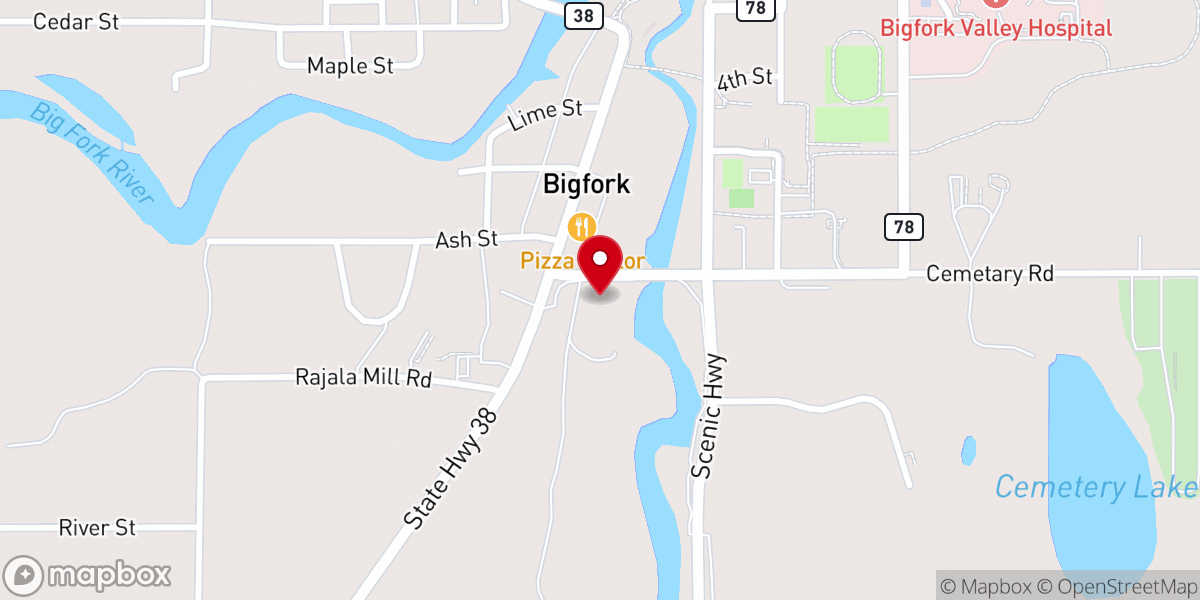 Map showing location of Good Hope Church - Bigfork