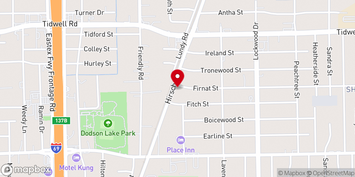 Map showing location of Powerhouse Church of God in Christ