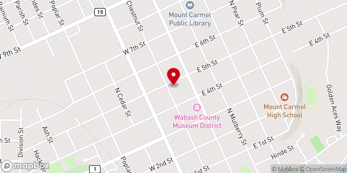 Map showing location of Saint Marys Church