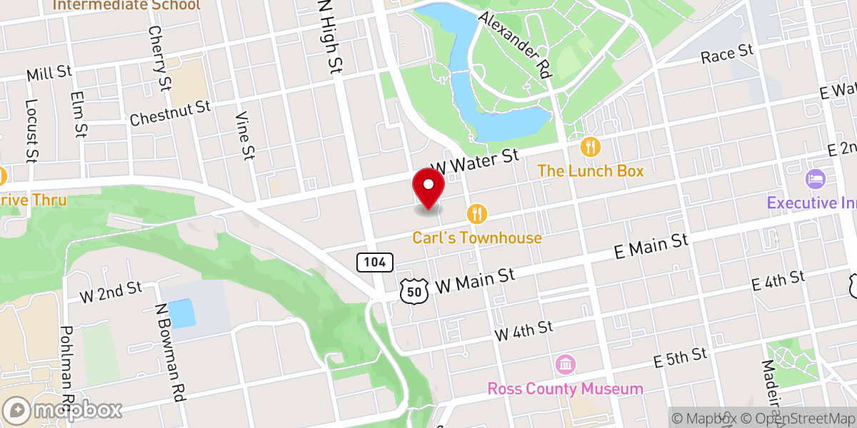 Map showing location of First Church of Christ Scientist
