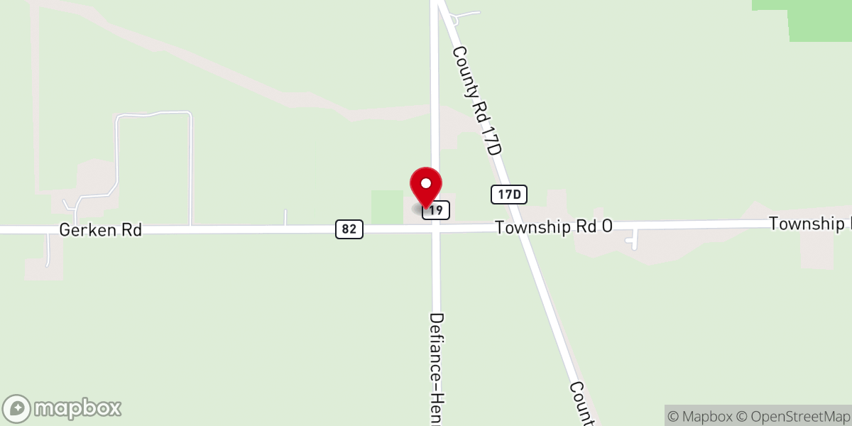 Map showing location of Bethlehem Lutheran Church