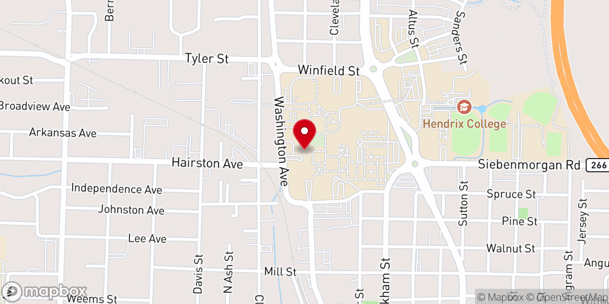 Map showing location of Staples Auditorium and Greene Chapel