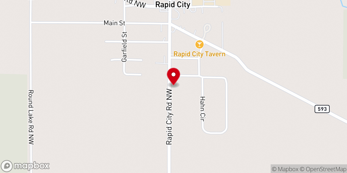 Map showing location of Rapid City Church of Christ