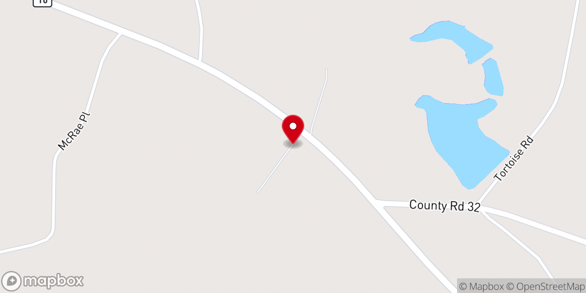 Map showing location of Concord Baptist Church