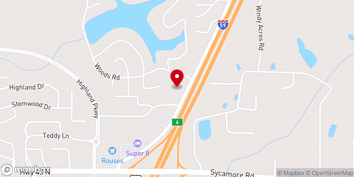 Map showing location of Church of Christ