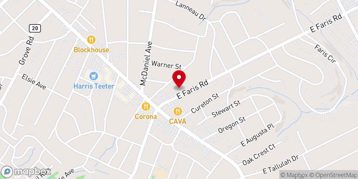 Map showing location of Planted By Faith Community Church