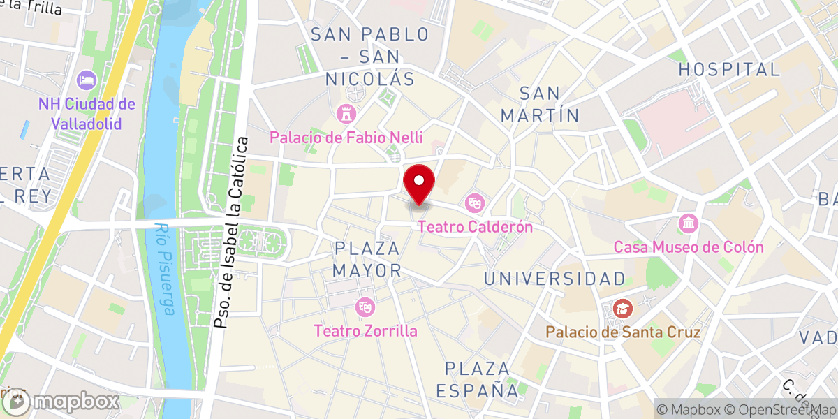 Map showing location of Iglesia penitencial de la Santa Vera Cruz