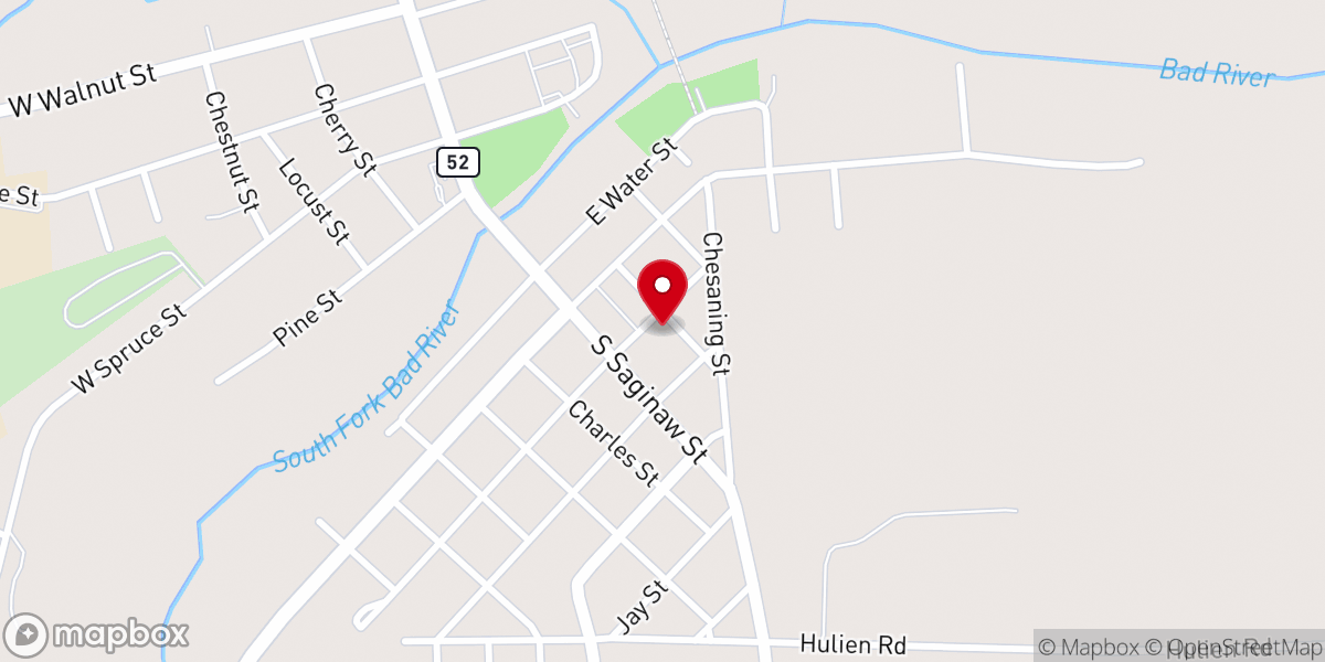 Map showing location of First Baptist Church