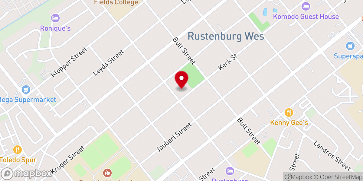 Map showing location of Nederduitse Gereformeerde Kerk - Rustenburg-Suid