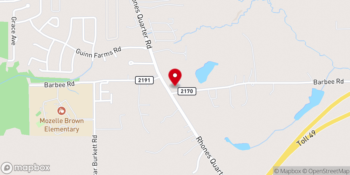 Map showing location of The Point Church