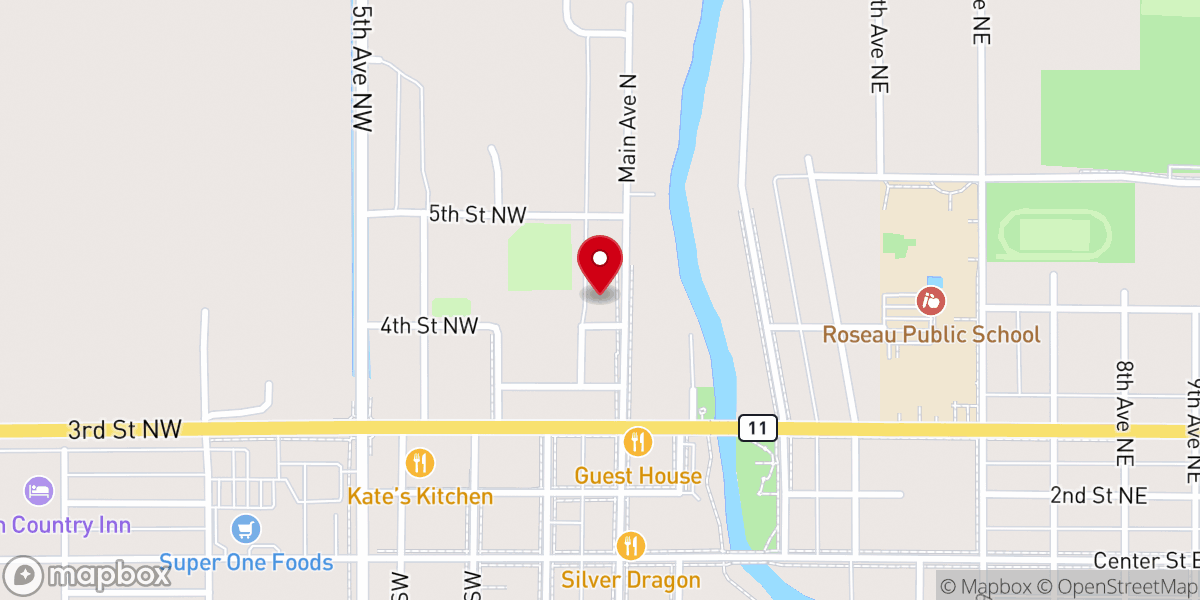 Map showing location of Sacred Heart Catholic Church