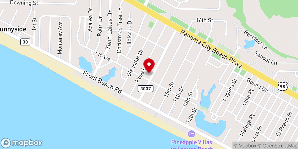 Map showing location of St. Thomas By the Sea Episcopal Church