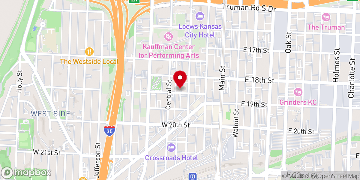 Map showing location of Christ Community Church - Downtown Campus