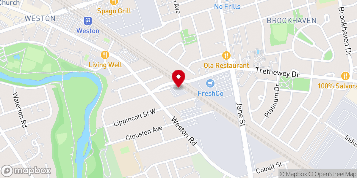 Map showing location of Ethiopian Orthodox Tewahedo Church In Canada Medhane Alem