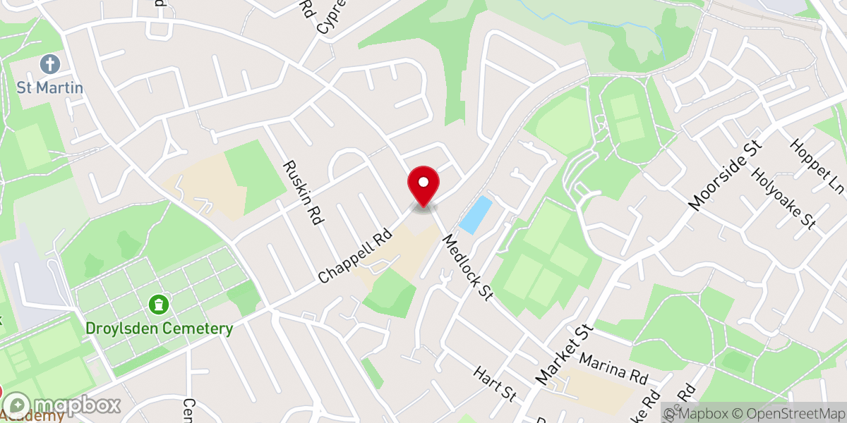 Map showing location of St Stephens Presbytery