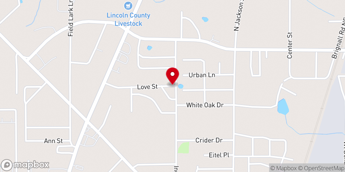 Map showing location of First Apostolic United Pntcstl
